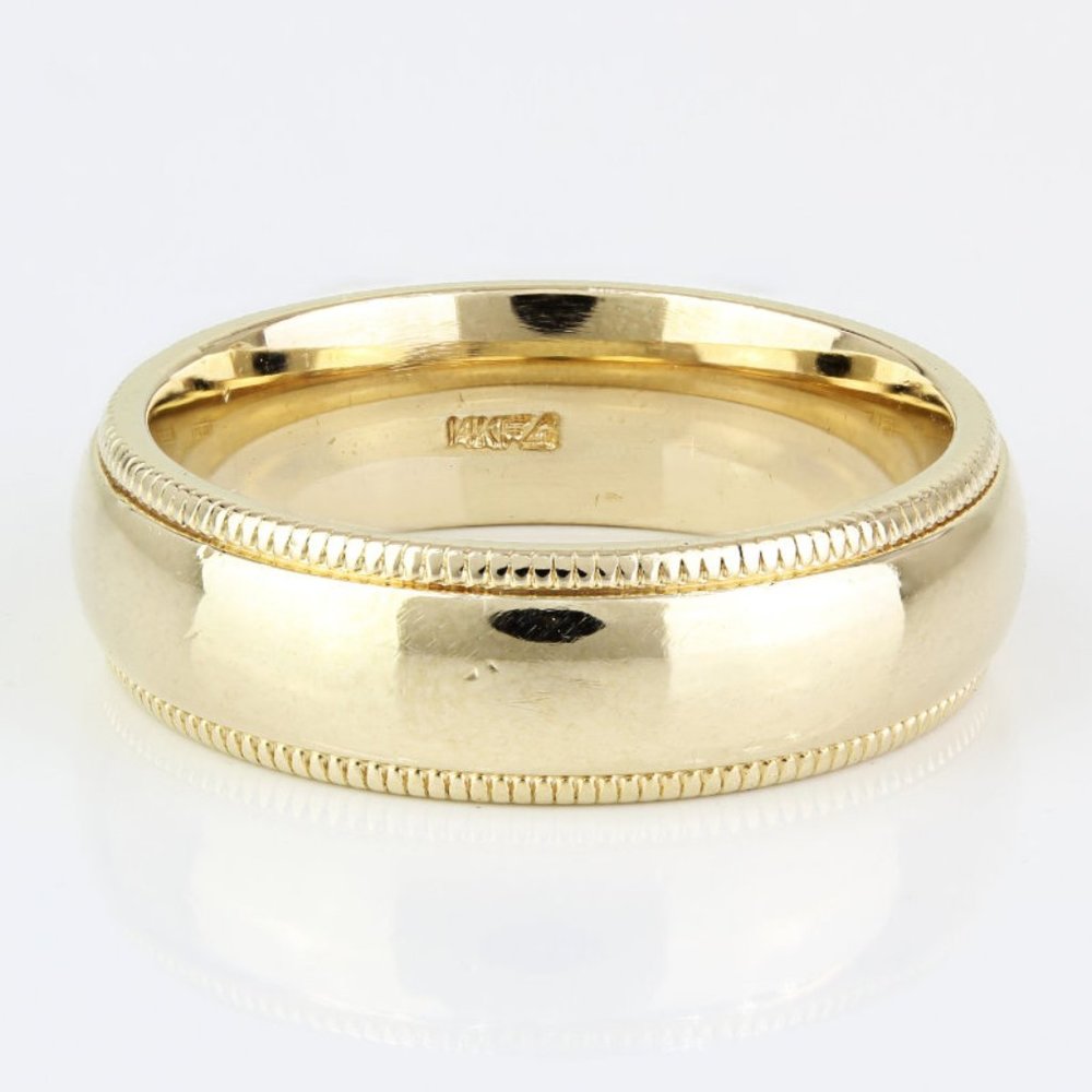 14k Gold Frederick Goldman Wedding Ring Gem L 63b89b7b2fbf1a027a806ee1